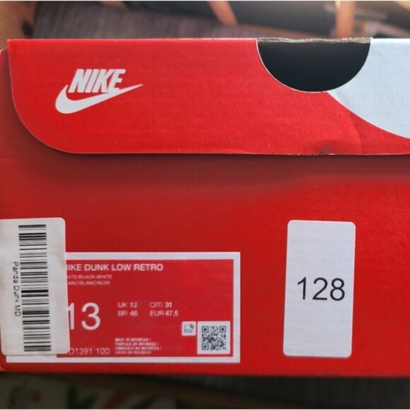 🆕 Nike Men's Retro Dunk Low Black And White Panda 🐼 Sneakers - Picture 8 of 15